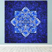 Throat Chakra Vibrationsheiltherapie Leinwanddruck (Insitu (Holzboden))