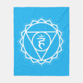 Throat Chakra | Vishuddha | Blaue Meditation Fleecedecke (Vorderseite)