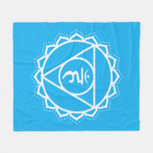 Throat Chakra | Vishuddha | Blaue Meditation Fleecedecke (Vorderseite (Horizontal))