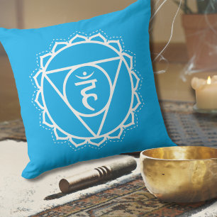 Throat Chakra Vishuddha Blaue Meditation Kissen