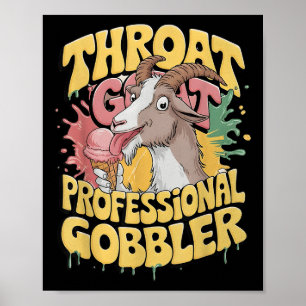 Throat Goat Beruflich Gobbler Retro Ineignis Poster