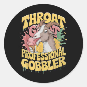 Throat Goat Beruflich Gobbler Retro Ineignis Runder Aufkleber