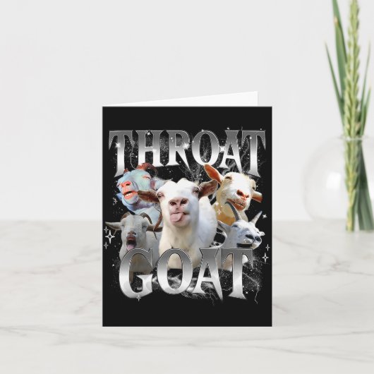 Throat Goat Funny Offensive Adult Humor Bootleg Karte (Vorderseite)