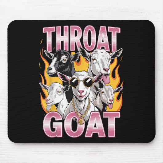 Throat Goat Funny Offensive Erwachsene Grafik Sarc Mousepad (Vorne)