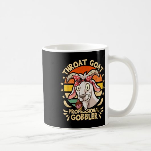 Throat Goat Retro Inappropriate Adult Humor Funny Kaffeetasse (Rechts)