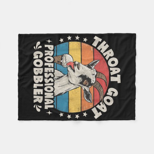 Throat Goat Retro Ungeeignete Erwachsene Humor Fun Fleecedecke (Vorderseite (Horizontal))