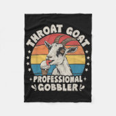 Throat Goat Retro Ungeeignete Erwachsene Humor Fun Fleecedecke (Vorderseite)