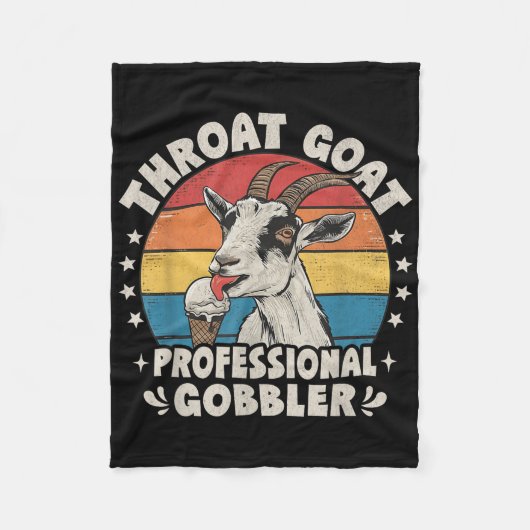 Throat Goat Retro Ungeeignete Erwachsene Humor Fun Fleecedecke (Vorderseite)