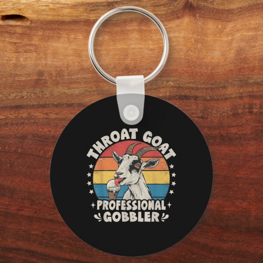 Throat Goat Retro Ungeeignete Erwachsene Humor Fun Schlüsselanhänger (Vorderseite)