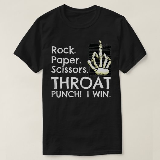Throat Punch Rock Paper Scissants Inspiriert Rosha T-Shirt (Design vorne)