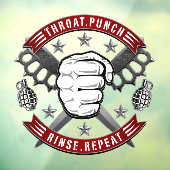 Throat Punch Window Cloning Fensteraufkleber (Blatt 3)