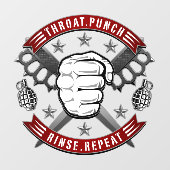 Throat Punch Window Cloning Fensteraufkleber (Blatt)