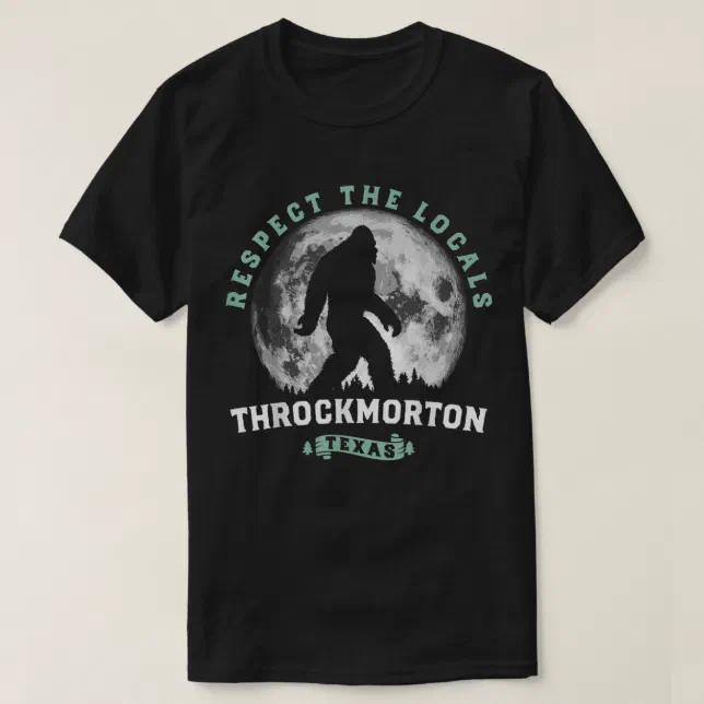 Throckmorton Texas Bigfoot Night Walk Retro Moon T-Shirt | Zazzle.de