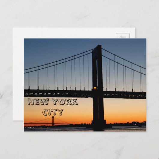 Throggs Hals und Whitestone Postkarte (Vorne/Hinten)