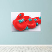 Thrombozyten mit roten Blutkörperchen 1 Leinwanddruck (Insitu (Holzboden))