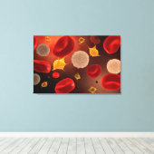 Thrombozyten mit roten Blutkörperchen 2 Leinwanddruck (Insitu (Holzboden))