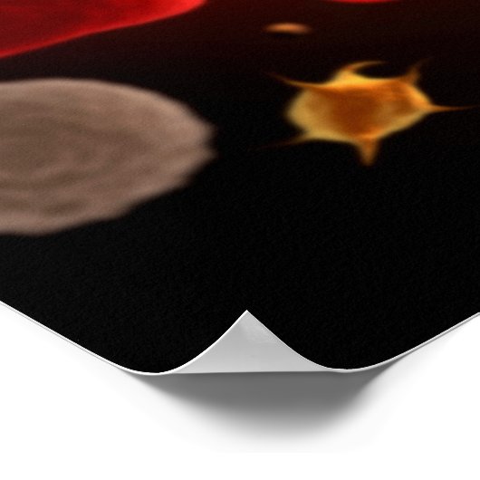 Thrombozyten mit roten Blutkörperchen 2 Poster (Ecke)