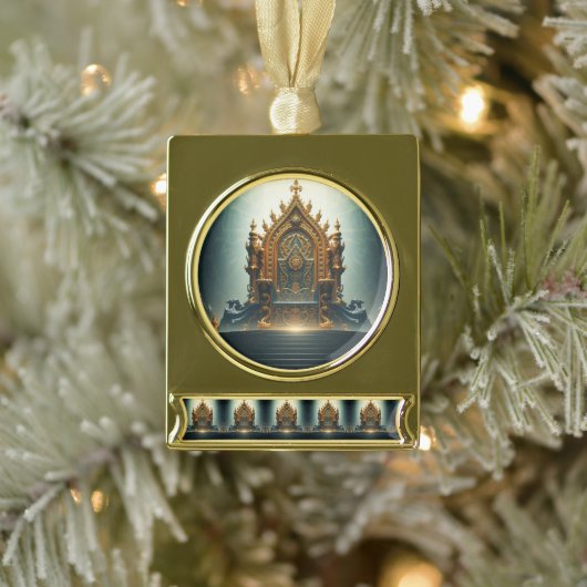 „Thron der Götter – Sitz der himmlischen Macht“ Banner-Ornament Gold (Baum)