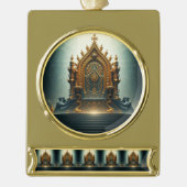 „Thron der Götter – Sitz der himmlischen Macht“ Banner-Ornament Gold (Vorderseite)