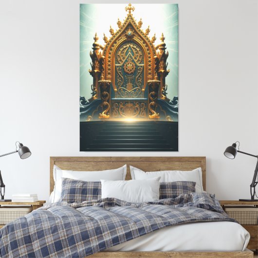 „Thron der Götter – Sitz der himmlischen Macht“ Leinwanddruck (Insitu (Schlafzimmer))