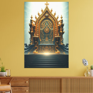 „Thron der Götter – Sitz der himmlischen Macht“ Leinwanddruck