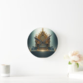 „Thron der Götter – Sitz der himmlischen Macht“ Runde Wanduhr (Zuhause)