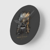 Thron des Staubes Dark Fantasy Runde Wanduhr (Winkel)