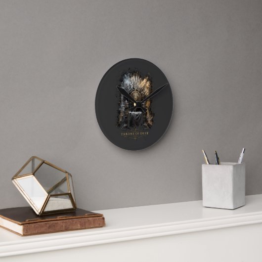 Thron des Staubes Dark Fantasy Runde Wanduhr (Büro)