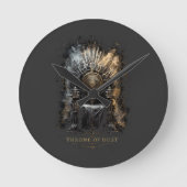 Thron des Staubes Dark Fantasy Runde Wanduhr (Vorderseite)