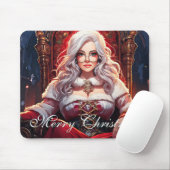 Thron-Diva – Santas heißeste Schwester Mousepad (Mit Mouse)
