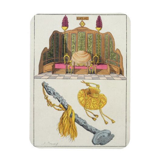 Thron eines chinesischen Kaisers, Yo-Jo-Zepter und Magnet (Vertikal)