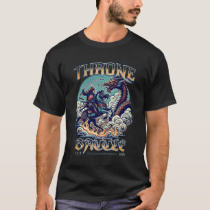 Throne Battle" "Samurai vs Dragon" T-Shirt