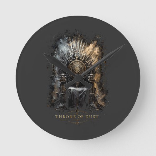 Throne of Dust Dark Fantasy  Runde Wanduhr (Vorderseite)