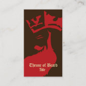 Throne Red auf DarkBrown Business Card Visitenkarte (Vorderseite)