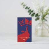 Throne Red on DeepBlue Business Card Visitenkarte (Stehend Vorderseite)
