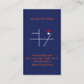 Throne Red on DeepBlue Business Card Visitenkarte (Rückseite)