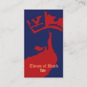 Throne Red on DeepBlue Business Card Visitenkarte (Vorderseite)