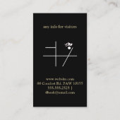 Throne White auf der Black Business Card Visitenkarte (Rückseite)