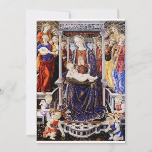 Thronende Jungfrau mit Kind und musizierendem Enge Einladung