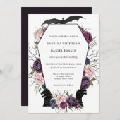 Thrones Dragon mittelalterliche gotische Hochzeits Einladung (Vorne/Hinten)