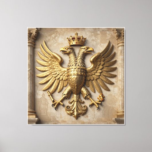 Thronsaalwächter in Gold Leinwanddruck (Vorderseite)