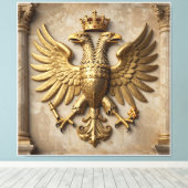 Thronsaalwächter in Gold Leinwanddruck (Insitu (Holzboden))