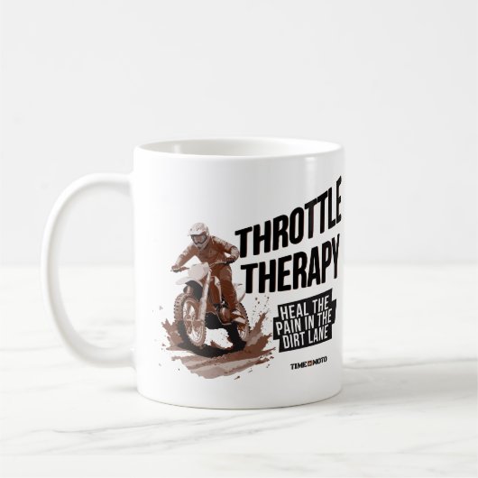 Throttle Therapy Dirt Bike Coffee Mug Kaffeetasse (Links)