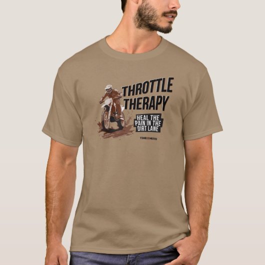 Throttle Therapy Dirt Bike T-Shirt - Brown Savana (Vorderseite)