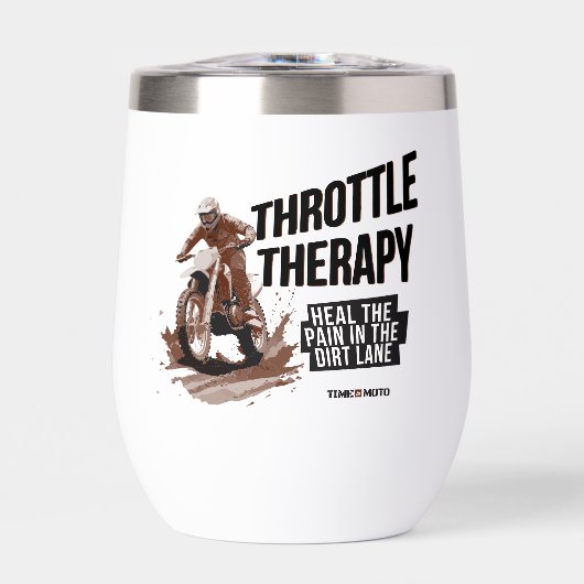Throttle Therapy Dirt Bike Tumbler (Vorderseite)