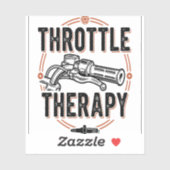 Throttle Therapy Motorrad Grip.jpg Aufkleber (Blatt)
