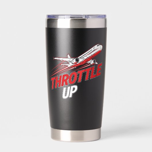 Throttle Up Airplane Thermobecher (Vorderseite)