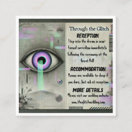 👁️ "Through the Glitch" Weißcore-Umschließkarte Begleitkarte