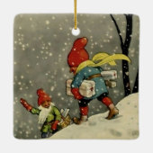 "Through the Snowstorm" von Jenny Nystrom Keramikornament (Rückseite)