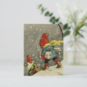 "Through the Snowstorm" von Jenny Nystrom Postkarte (Stehend Vorderseite)